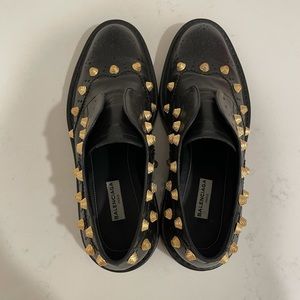 Balenciaga Studded Wing Tip Derby Loafer